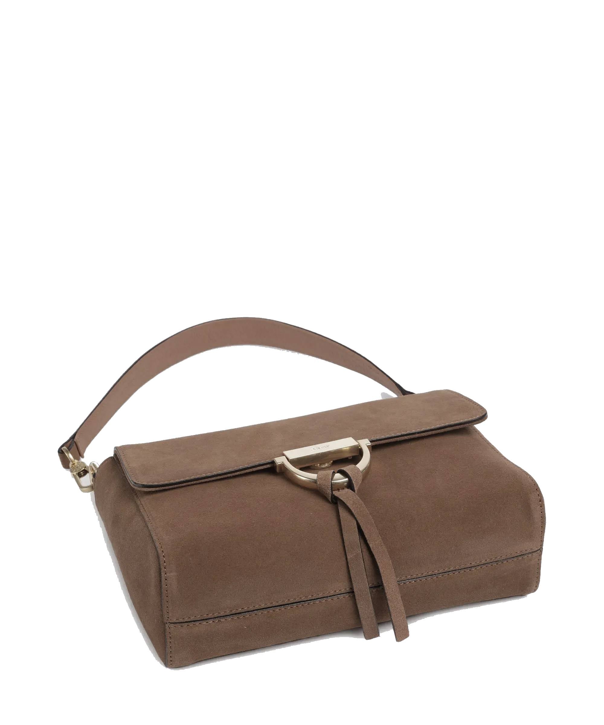abro - sac Temi : cuir suede couleur chataigne