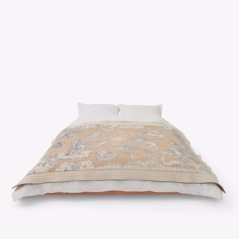 Inoui Editions Maison - Edredon matelassé Astrologie Beige