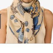 Inoui Editions - Atlas blanc - Carre 130 x 130 cm soie et modal