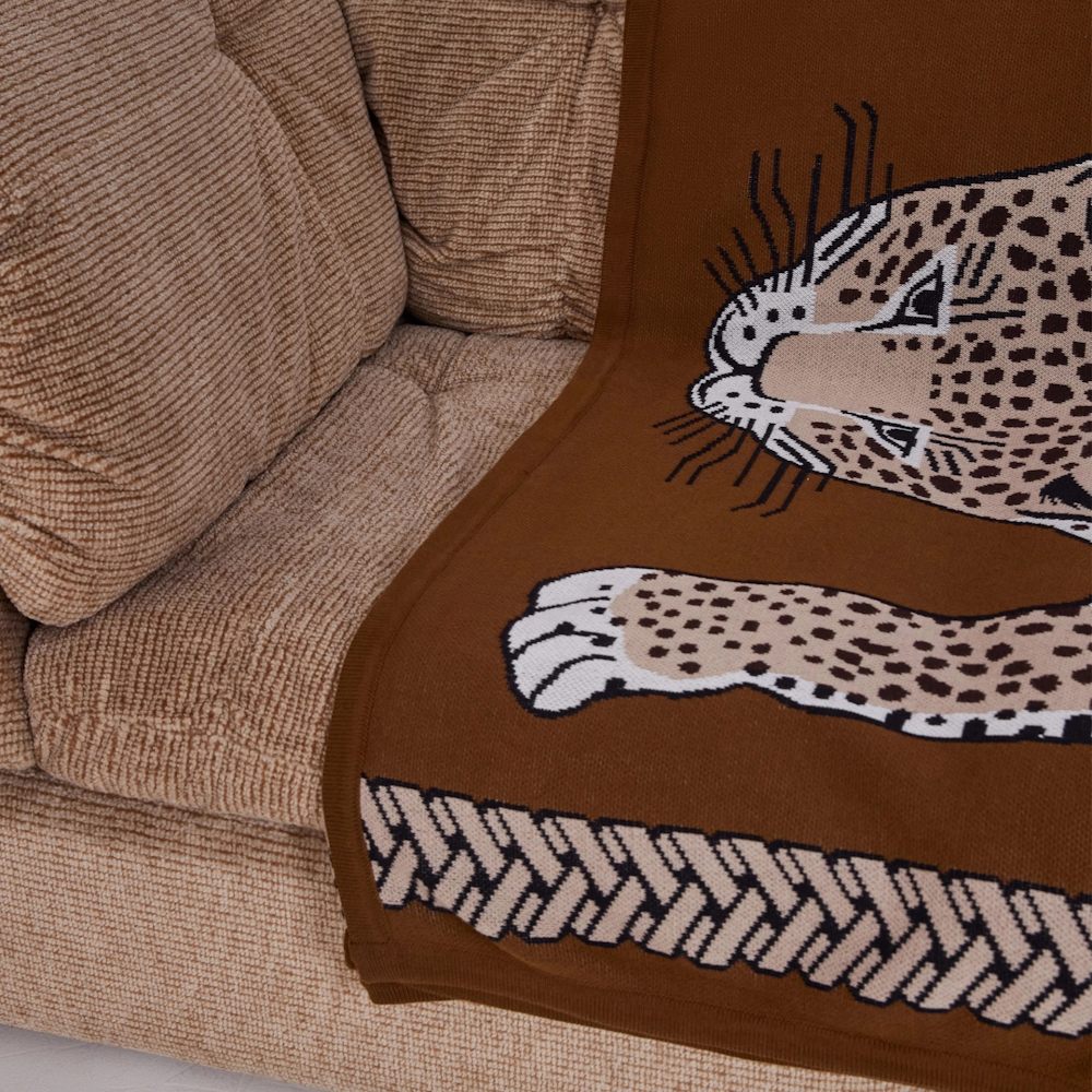 Inoui Editions Maison - Plaid Léopard Beige