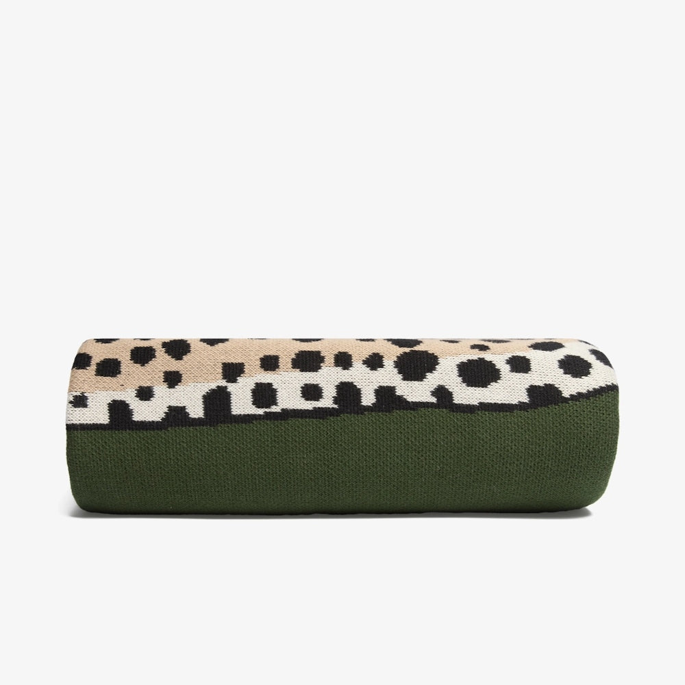 Inoui Editions Maison - Plaid Léopard Kaki