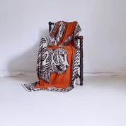 Inoui Editions Maison - Plaid Tigre Mantra Orange
