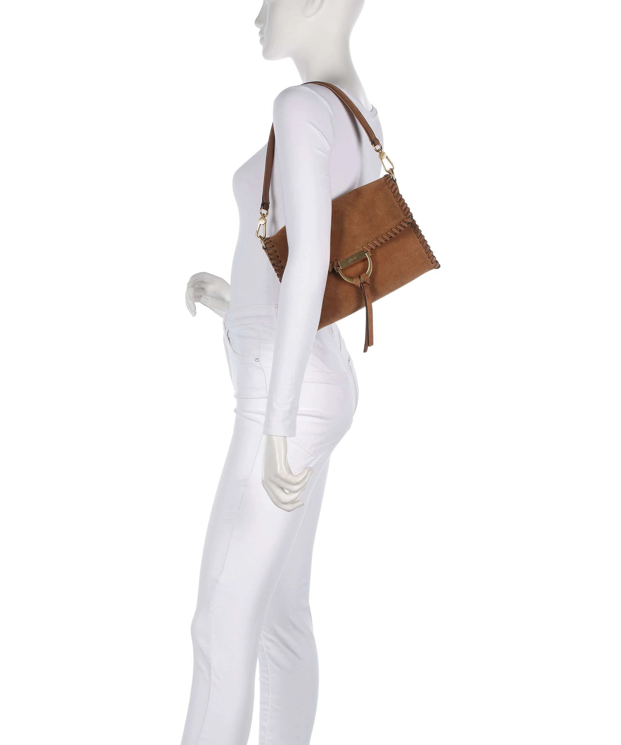 abro - abro - sac Temi Stitch : cuir suede couleur Tabac - ARTY DANDY