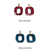 Xavier Derome - Xavier Derome - Boucle d'Oreilles Rouge - Bleu - ARTY DANDY